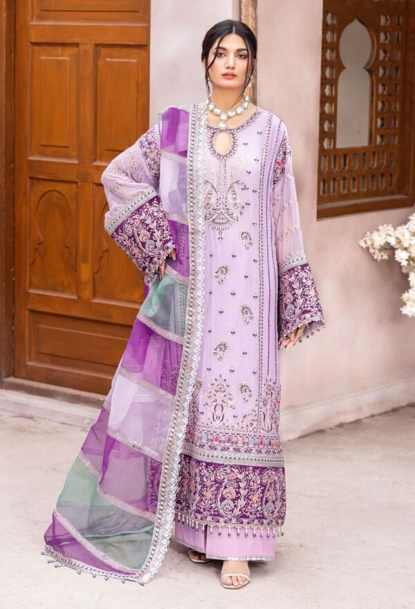 Yellow Color Chiffon Embroidered Sharara Suit for Wedding