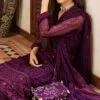 Purple color stitched chiffon pakistani suits