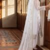 White Color Stitched Chiffon Pakistani Suits