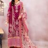 Wine Red Color Chiffon Embroidered Sharara Suit for Wedding