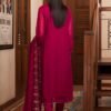 wine red color stitched chiffon pakistani suits