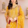 Yellow Color Chiffon Embroidered Fancy Wedding Salwar Kameez