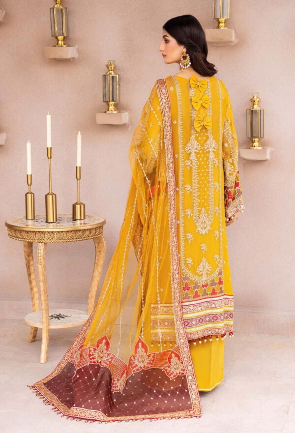 Yellow Color Chiffon Embroidered Pakistani Wedding Suits