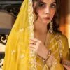 yellow color stitched chiffon pakistani suit