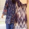 Blue color printed pakistani lawn suits online