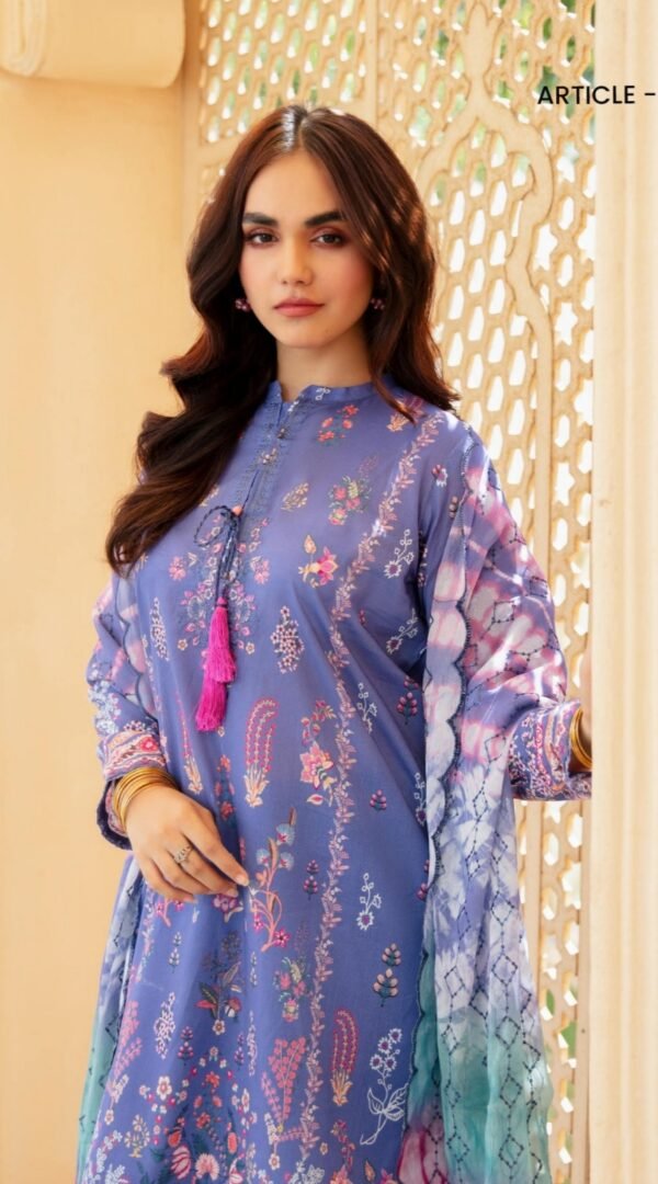 Light Blue Color Printed Pakistani Dresses