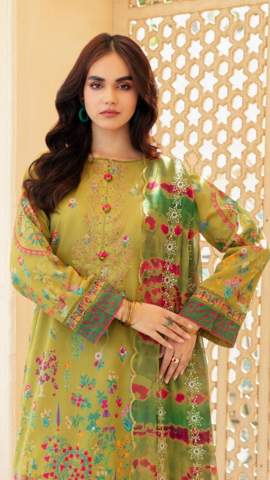 Light Green Color Printed Pakistani Dresses Online