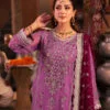 Light Purple Color Embroidered Chiffon Pakistani Wedding Suits