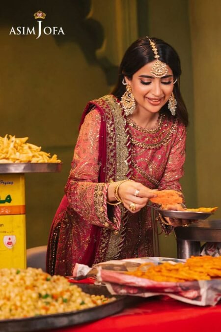 Pink Color Embroidered Chiffon Pakistani Eid Suits 2025
