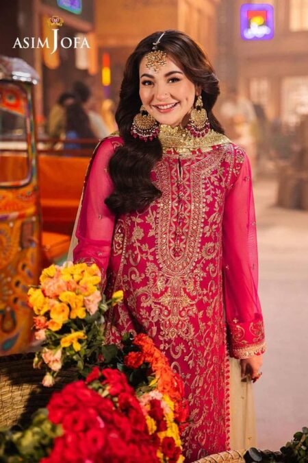 Pink Color Embroidered Net Pakistani Suits