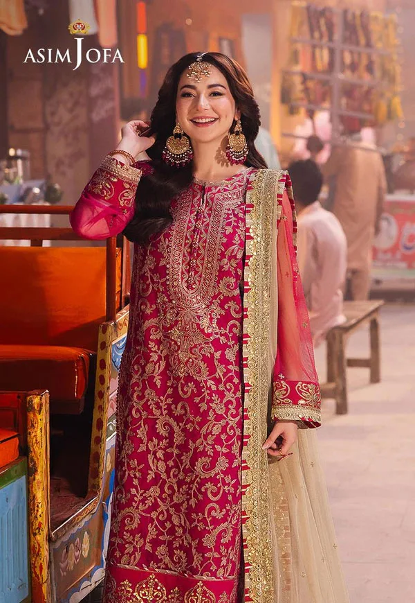 Pink Color Embroidered Net Pakistani Wedding Suits