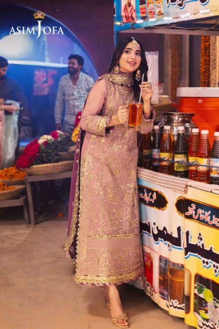 Pink Color Embroidered Chiffon Pakistani Deewali Suits