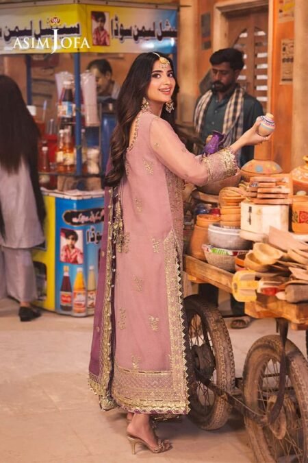 Pink Color Embroidered Chiffon Pakistani Party Suits