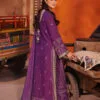 Purple Color Embroidered Twisted Silk Pakistani Dress