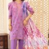 purple Printed Luxury Lawn Pakistani Suits