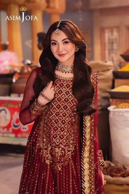 Red Color Embroidered Net Pakistani Salwar Kameez
