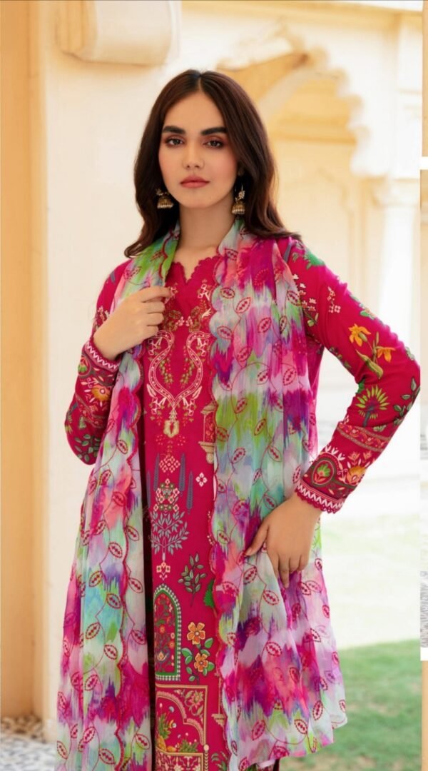 wine color printed pakistani suits