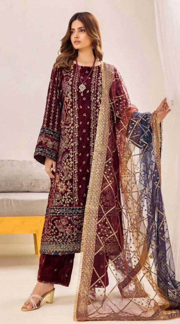 Adans Libas Velvet Edit Luxury Unstitched Pakistani Salwar Suits