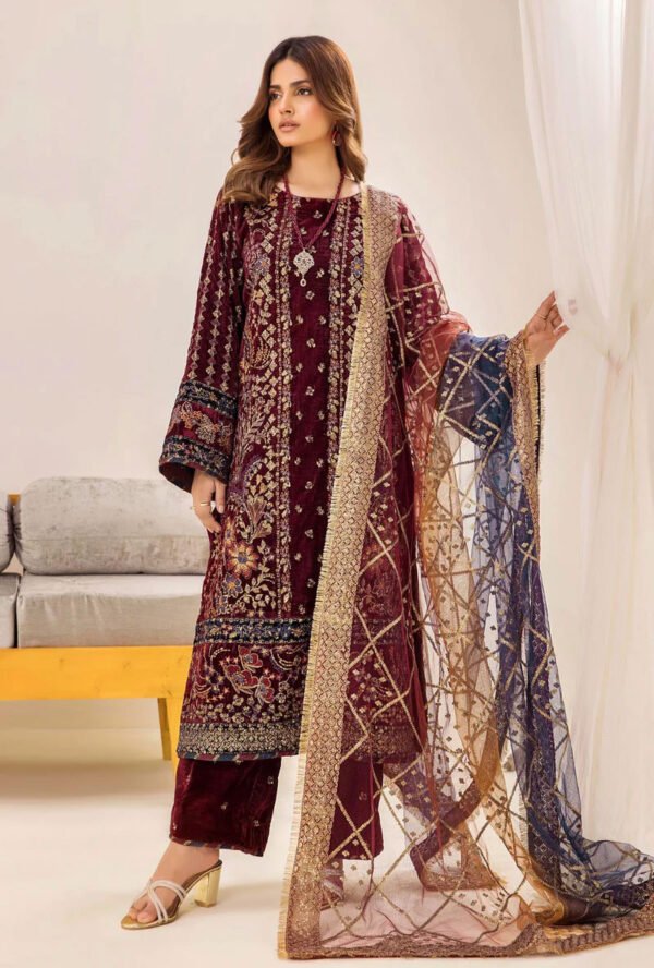 Adans Libas Velvet Edit Luxury Unstitched Pakistani Salwar Suits