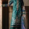 green color unstitched embroidered pakistani salwar suits