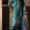 green color unstitched embroidered pakistani salwar suits
