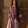 maroon color embroidered pakistani lawn suits