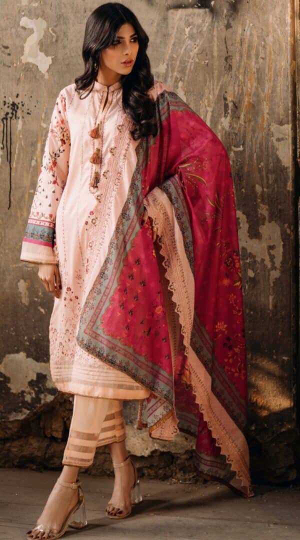 pink colot enbroidered pakistani suits