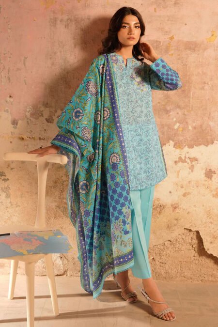 Sahar Selene Vol2 Unstitched 3 Piece Lawn Suit - D09