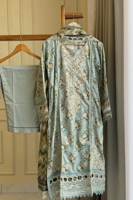 Signature Lawn Suit Featuring Cutwork- 10