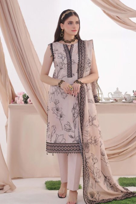 Printed Cotton Suit With Dupatta - 03