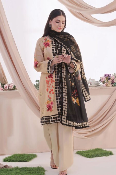 Printed Cotton Suit With Dupatta - 06