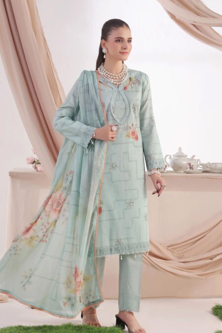 Printed Cotton Suit With Dupatta - 07