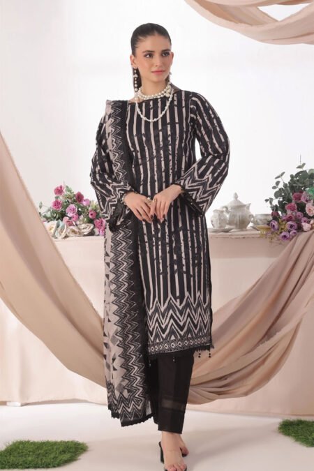Printed Cotton Suit With Dupatta - 01