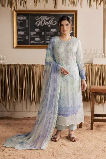 Unstitched Light Blue Color Suit - 001