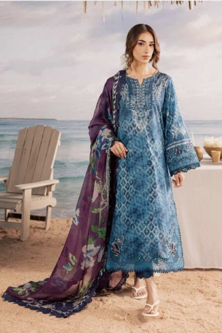 Unstitched Dark Sea Green Color Luxury Salwar Suit - 003