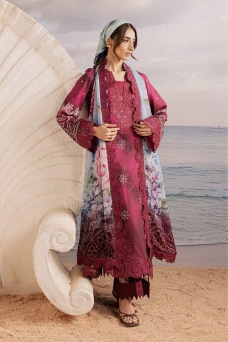 Unstitched Maroon Color Salwar Kameez - 005