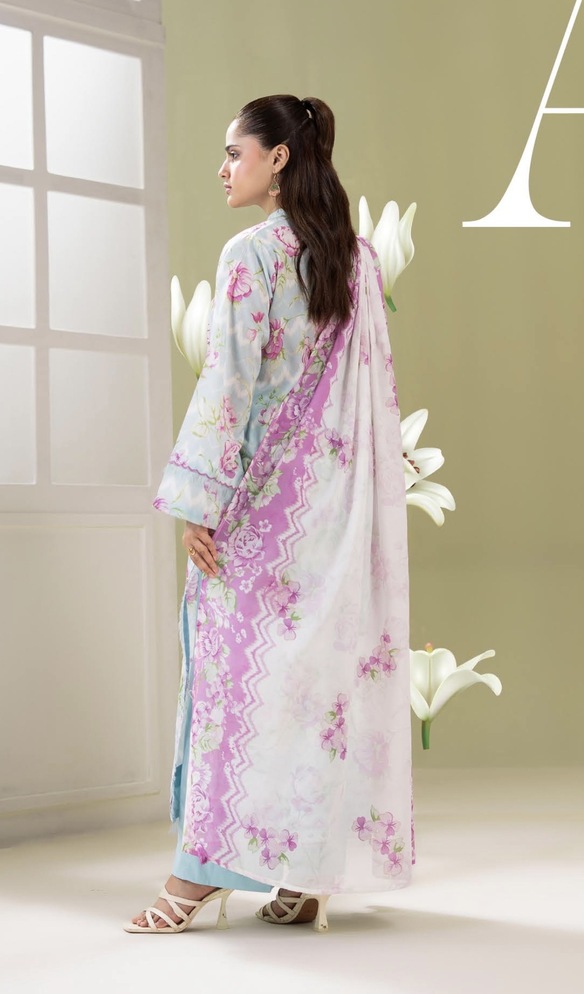 3-Pieces Unstitched Black Salwar Suit with Dupatta - SS007