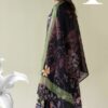 3-Pieces Unstitched Orange Salwar and Shirt with Dupatta - SS008