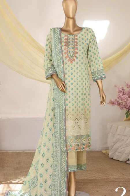 Home Pistachio Color Embroidered Printed Salwar Kameez - 03