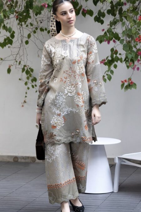 Grey  Color Ready to Wear Cord Set - SS10