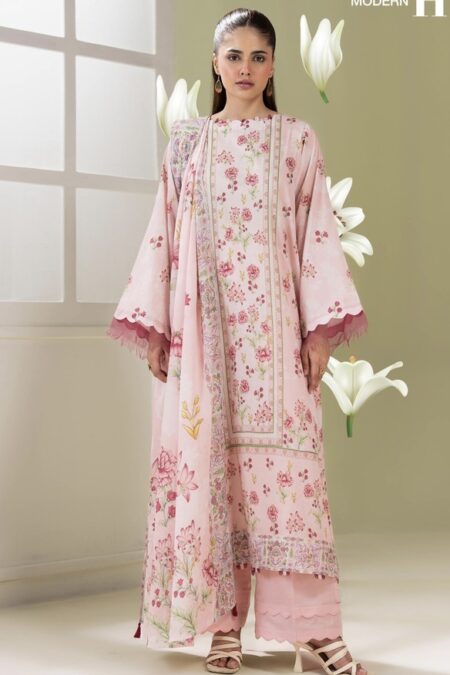 Home 3-Pieces Unstitched Pink Salwar Kameez with Dupatta - SS003