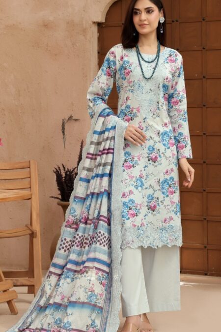 Light Sea Green Embroidered Salwar Suit - 002